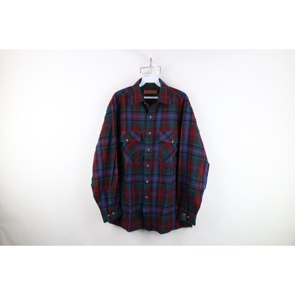 Vintage 80s 90s Streetwear Mens Medium Double Pocket Knit Collared Button Shirt - Picture 1 of 15